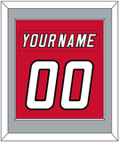 Carolina Nameplate & Number (Back) Combined - Home Red (2007-2013) - Single Mat 3