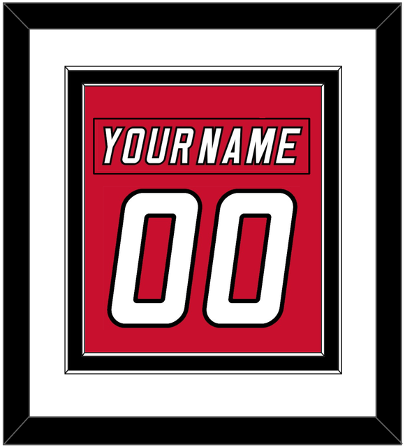 Carolina Nameplate & Number (Back) Combined - Alternate Red - Double Mat 1