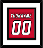 Carolina Nameplate & Number (Back) Combined - Alternate Red (2022-2023) - Double Mat 1