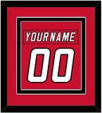 Carolina Nameplate & Number (Back) Combined - Alternate Red (2022-2023) - Double Mat 2