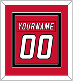 Carolina Nameplate & Number (Back) Combined - Road/Home Red (2000-2007) - Double Mat 2