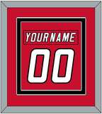 Carolina Nameplate & Number (Back) Combined - Alternate Red (2022-2023) - Double Mat 2