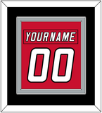 Carolina Nameplate & Number (Back) Combined - Road/Home Red (2000-2007) - Double Mat 3