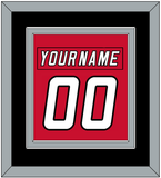 Carolina Nameplate & Number (Back) Combined - Road/Home Red (2000-2007) - Double Mat 3