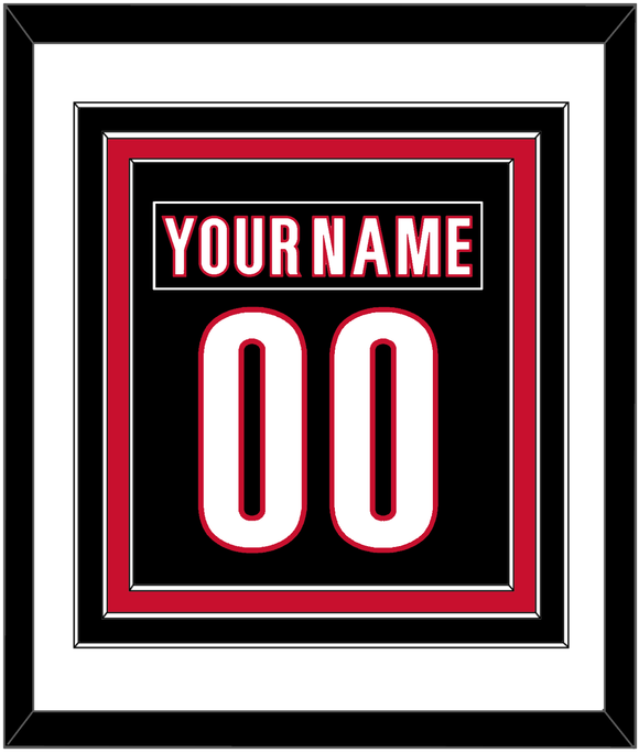 Carolina Nameplate & Number (Back) Combined - Home Black - Triple Mat 1