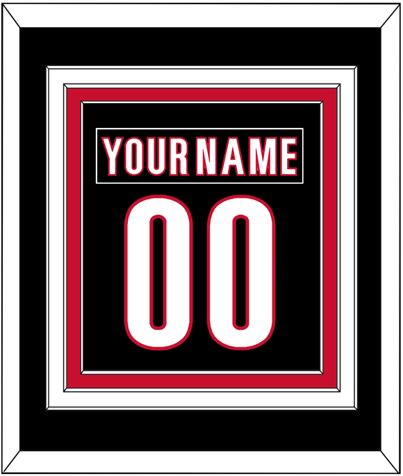 Carolina Nameplate & Number (Back) Combined - Home Black - Triple Mat 2