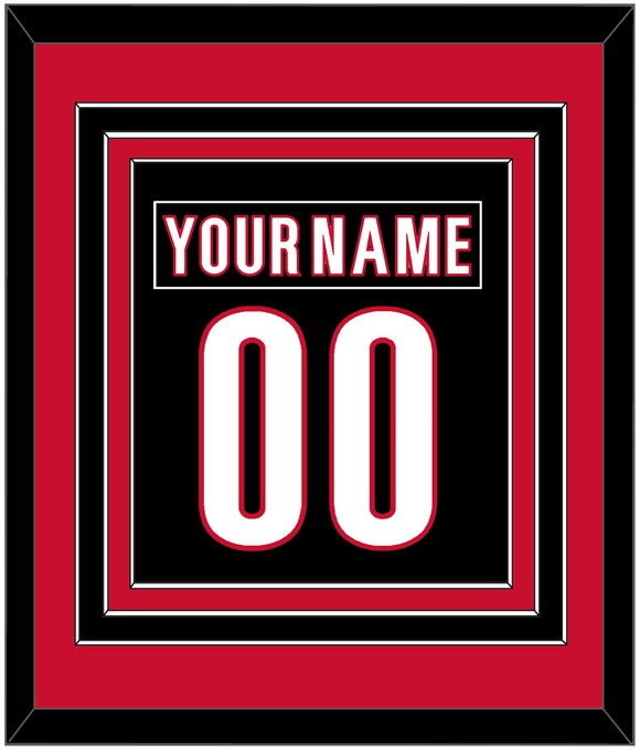 Carolina Nameplate & Number (Back) Combined - Home Black - Triple Mat 3