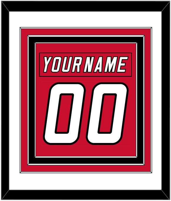 Carolina Nameplate & Number (Back) Combined - Alternate Red - Triple Mat 1