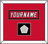 Carolina Nameplate & 2006 Stanley Cup Champions Patch - Home Red Jersey (2000-2007) - Single Mat 2