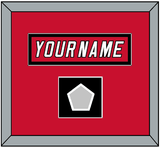 Carolina Nameplate & 2006 Stanley Cup Champions Patch - Home Red Jersey (2000-2007) - Single Mat 2