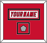 Carolina Nameplate & 2006 Stanley Cup Finals Patch - Road White Jersey (2000-2007) - Double Mat 2