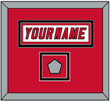 Carolina Nameplate & 2006 Stanley Cup Finals Patch - Road White Jersey (2000-2007) - Double Mat 2