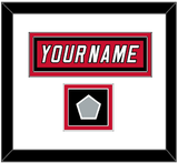 Carolina Nameplate & 2006 Stanley Cup Champions Patch - Home Red Jersey (2000-2007) - Double Mat 1