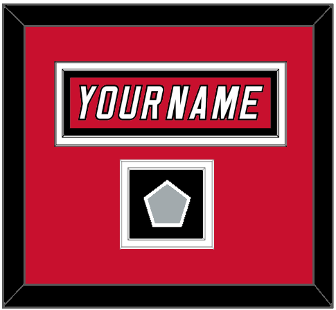 Carolina Nameplate & 2006 Stanley Cup Champions Patch - Home Red Jersey (2000-2007) - Signature Tier 2