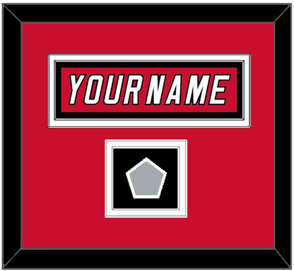 Carolina Nameplate & 2006 Stanley Cup Champions Patch - Home Red Jersey (2000-2007) - Signature Tier 2