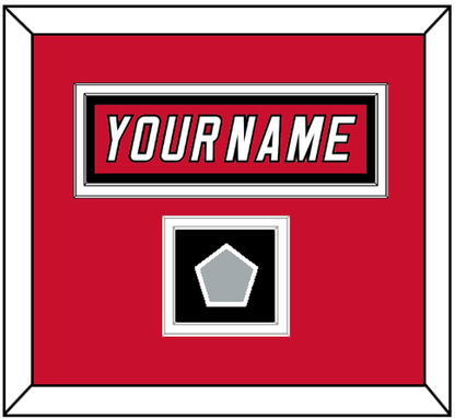 Carolina Nameplate & 2006 Stanley Cup Champions Patch - Home Red Jersey (2000-2007) - Signature Tier 2