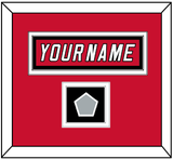 Carolina Nameplate & 2006 Stanley Cup Champions Patch - Home Red Jersey (2000-2007) - Double Mat 2
