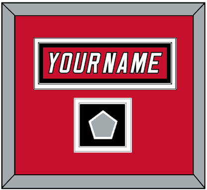 Carolina Nameplate & 2006 Stanley Cup Champions Patch - Home Red Jersey (2000-2007) - Signature Tier 2