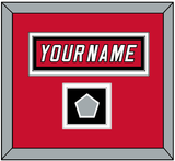 Carolina Nameplate & 2006 Stanley Cup Champions Patch - Home Red Jersey (2000-2007) - Double Mat 2