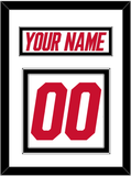 Carolina Nameplate & Number (Back) - Road White - Double Mat 1