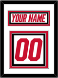 Carolina Nameplate & Number (Back) - Road White - Triple Mat 1
