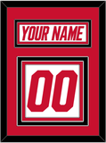 Carolina Nameplate & Number (Back) - Road White - Triple Mat 2