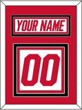 Carolina Nameplate & Number (Back) - Road White - Triple Mat 2