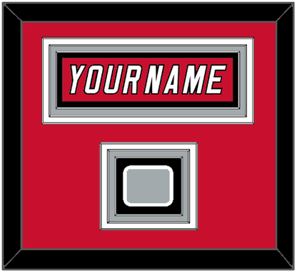 Carolina Nameplate & 2006 Stanley Cup Finals Patch - Home Red Jersey (2000-2007) - Premier Tier 2