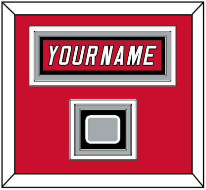Carolina Nameplate & 2006 Stanley Cup Finals Patch - Home Red Jersey (2000-2007) - Premier Tier 2