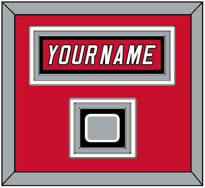 Carolina Nameplate & 2006 Stanley Cup Finals Patch - Home Red Jersey (2000-2007) - Premier Tier 2