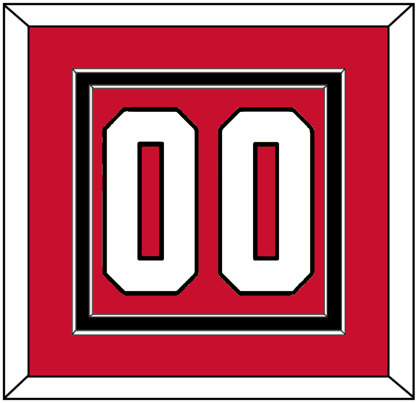 Chicago Number (Back) - Road Red (1977-1996) - Signature Tier 2