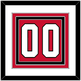 Chicago Number (Back) - Home Red - Triple Mat 1