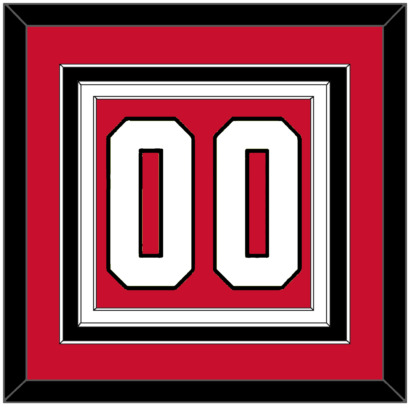 Chicago Number (Back) - Road Red (1977-1996) - Premier Tier 2