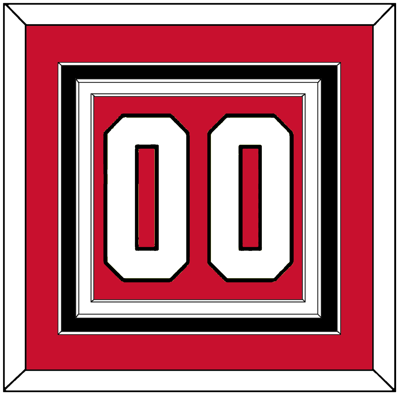 Chicago Number (Back) - Road Red (1977-1996) - Premier Tier 2