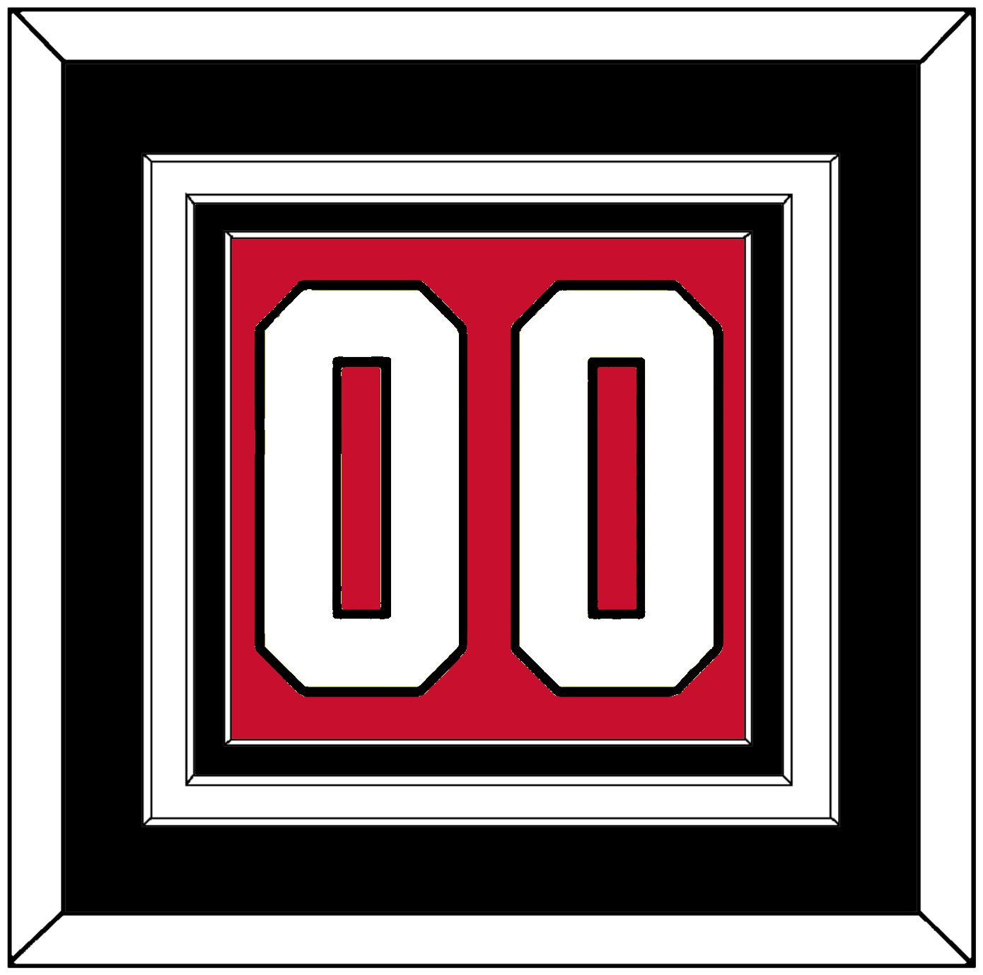 Chicago Number (Back) - Home Red - Premier Tier 3