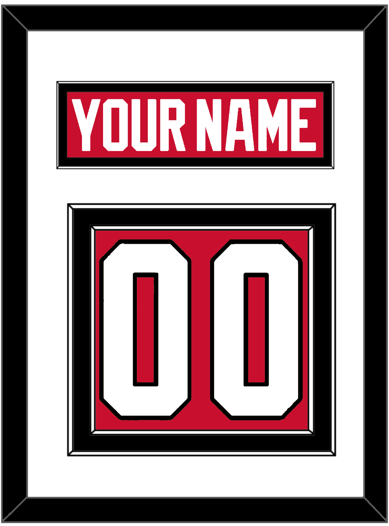 Chicago Nameplate & Number (Back) - Home Red - Signature Tier 1