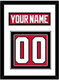 Chicago Nameplate & Number (Back) - Home Red (2007-2017) - Double Mat 1