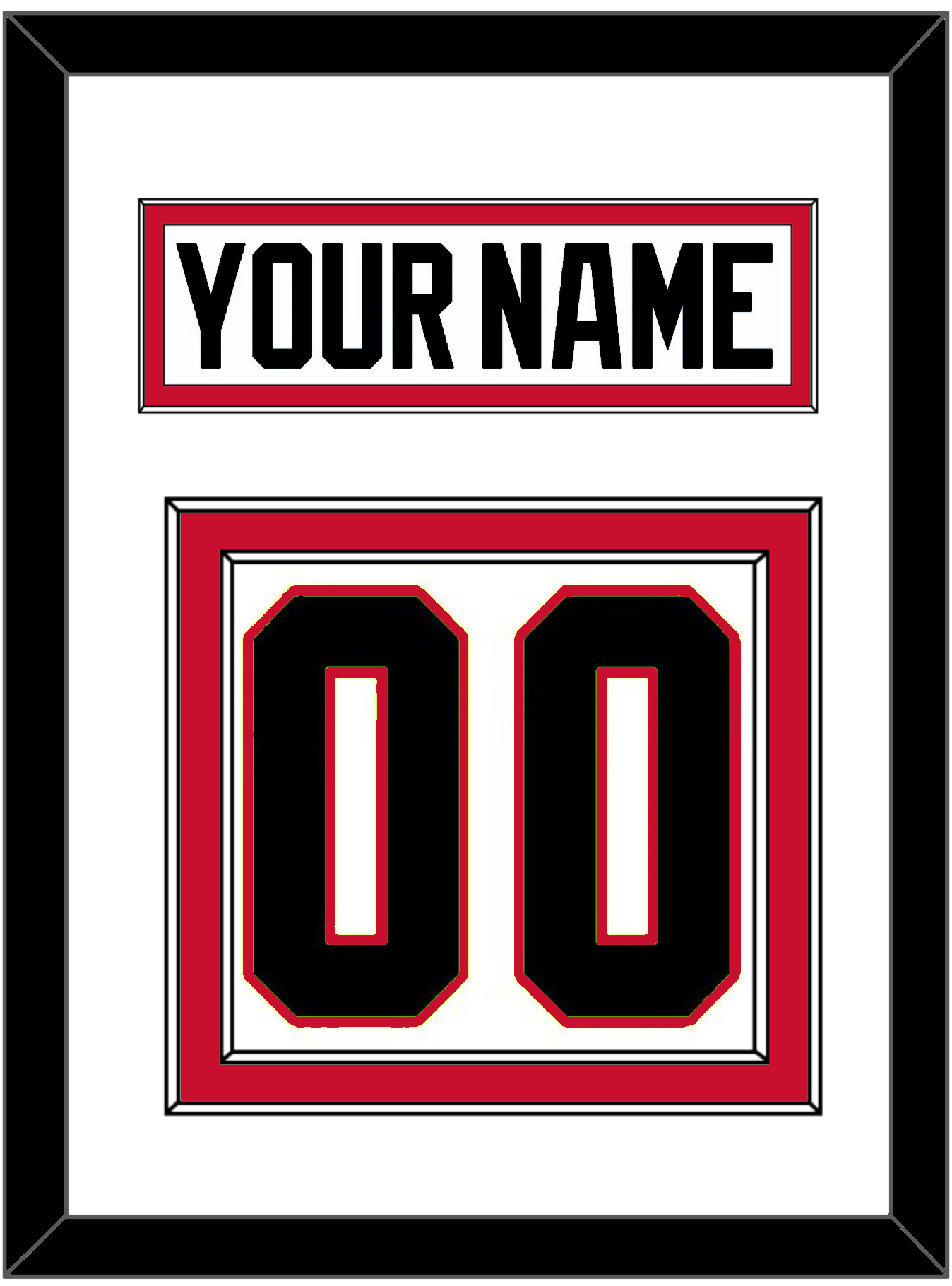 Chicago Nameplate & Number (Back) - Home/Road White (1999-2007) - Signature Tier 1