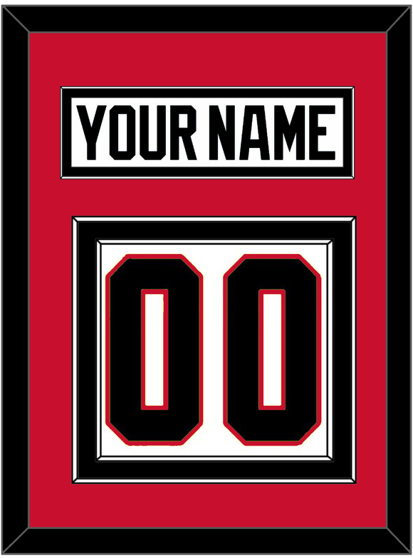 Chicago Nameplate & Number (Back) - Road White - Double Mat 2