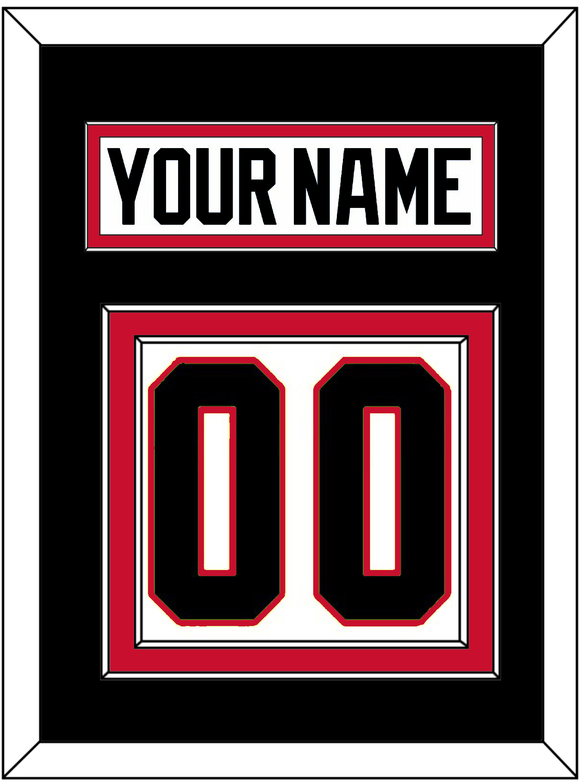 Chicago Nameplate & Number (Back) - Road White - Double Mat 3