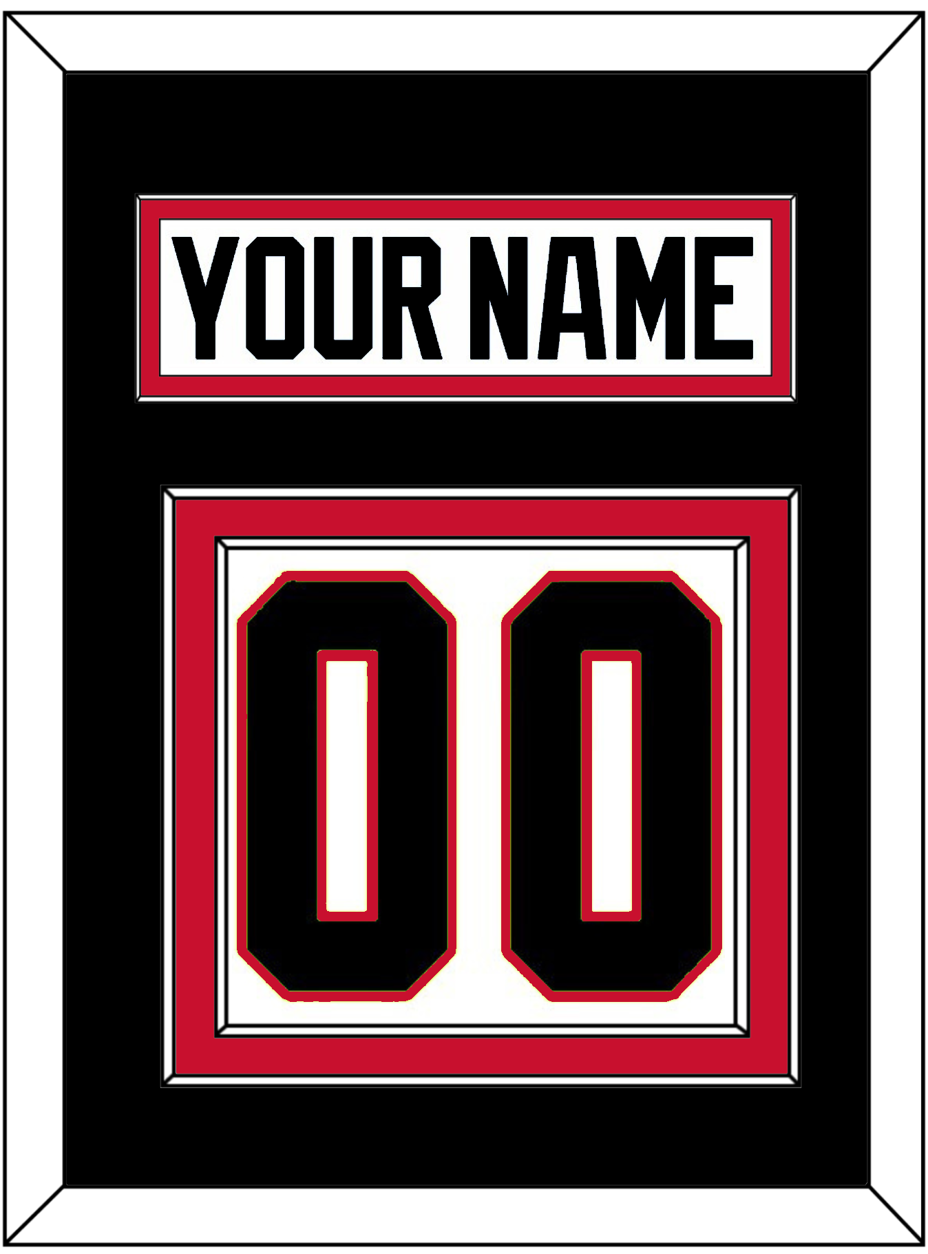 Chicago Nameplate & Number (Back) - Home/Road White (1999-2007) - Signature Tier 3