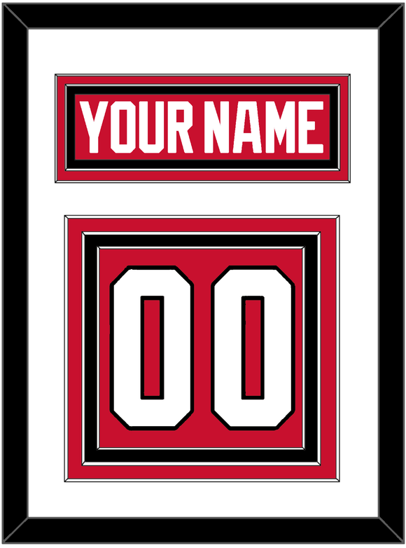 Chicago Nameplate & Number (Back) - Home Red - Triple Mat 1