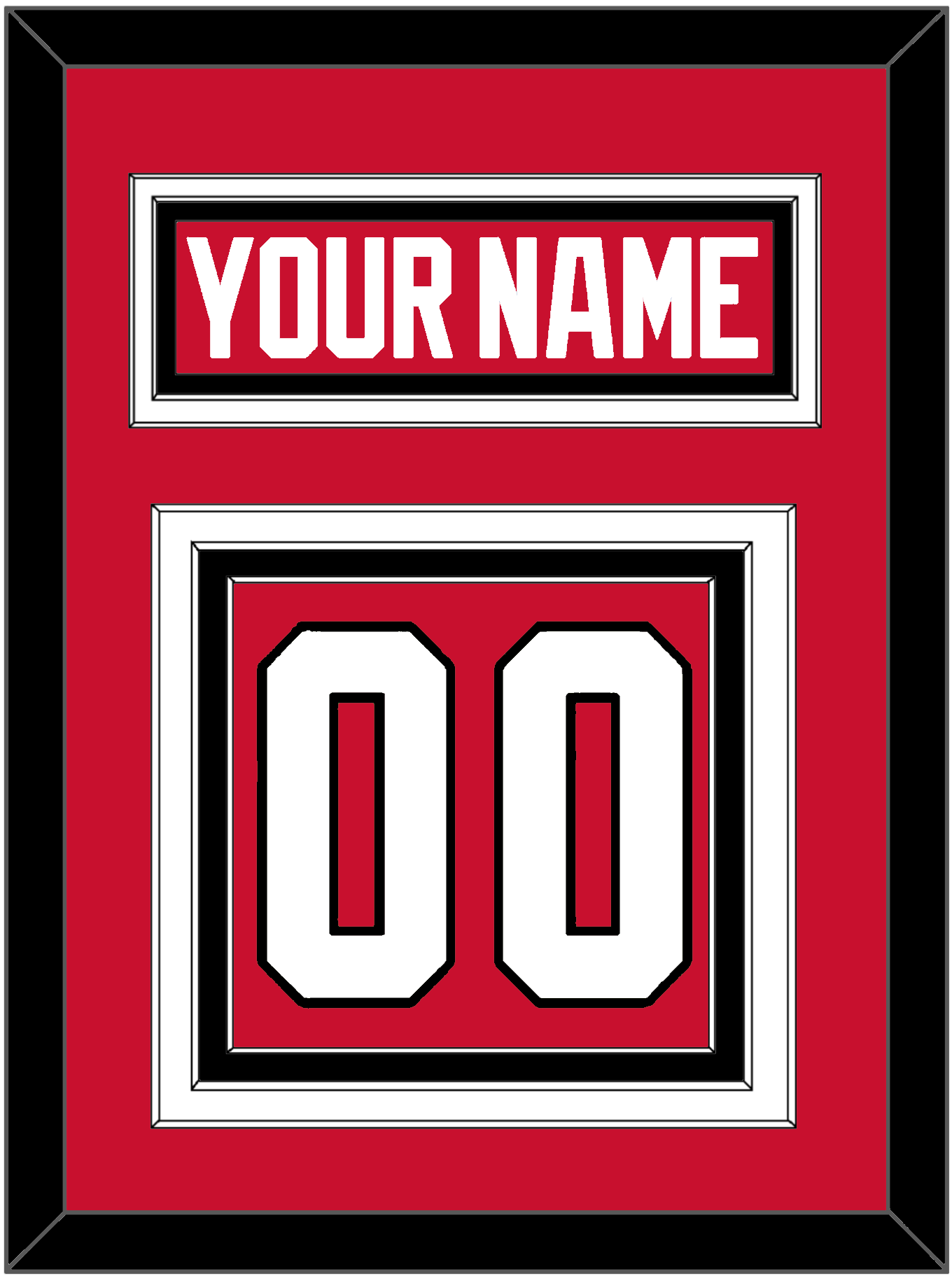 Chicago Nameplate & Number (Back) - Home Red - Premier Tier 2