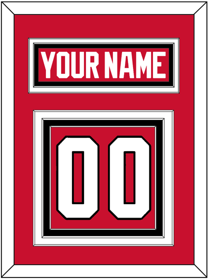 Chicago Nameplate & Number (Back) - Home Red (2007-2017) - Premier Tier 2