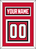 Chicago Nameplate & Number (Back) - Home Red (2007-2017) - Triple Mat 2