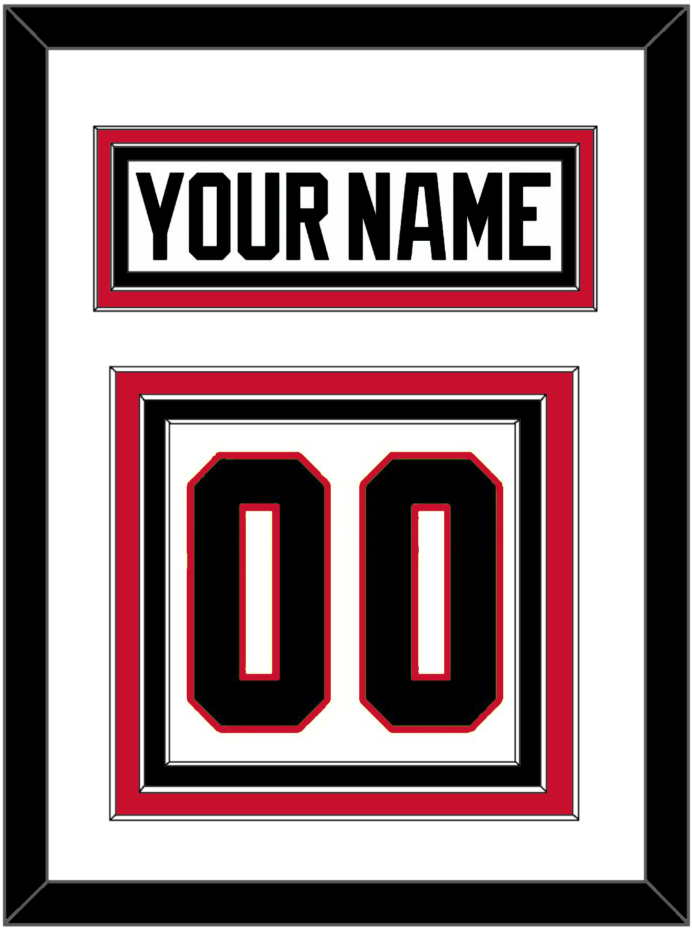 Chicago Nameplate & Number (Back) - Home White (1977-1996) - Premier Tier 1
