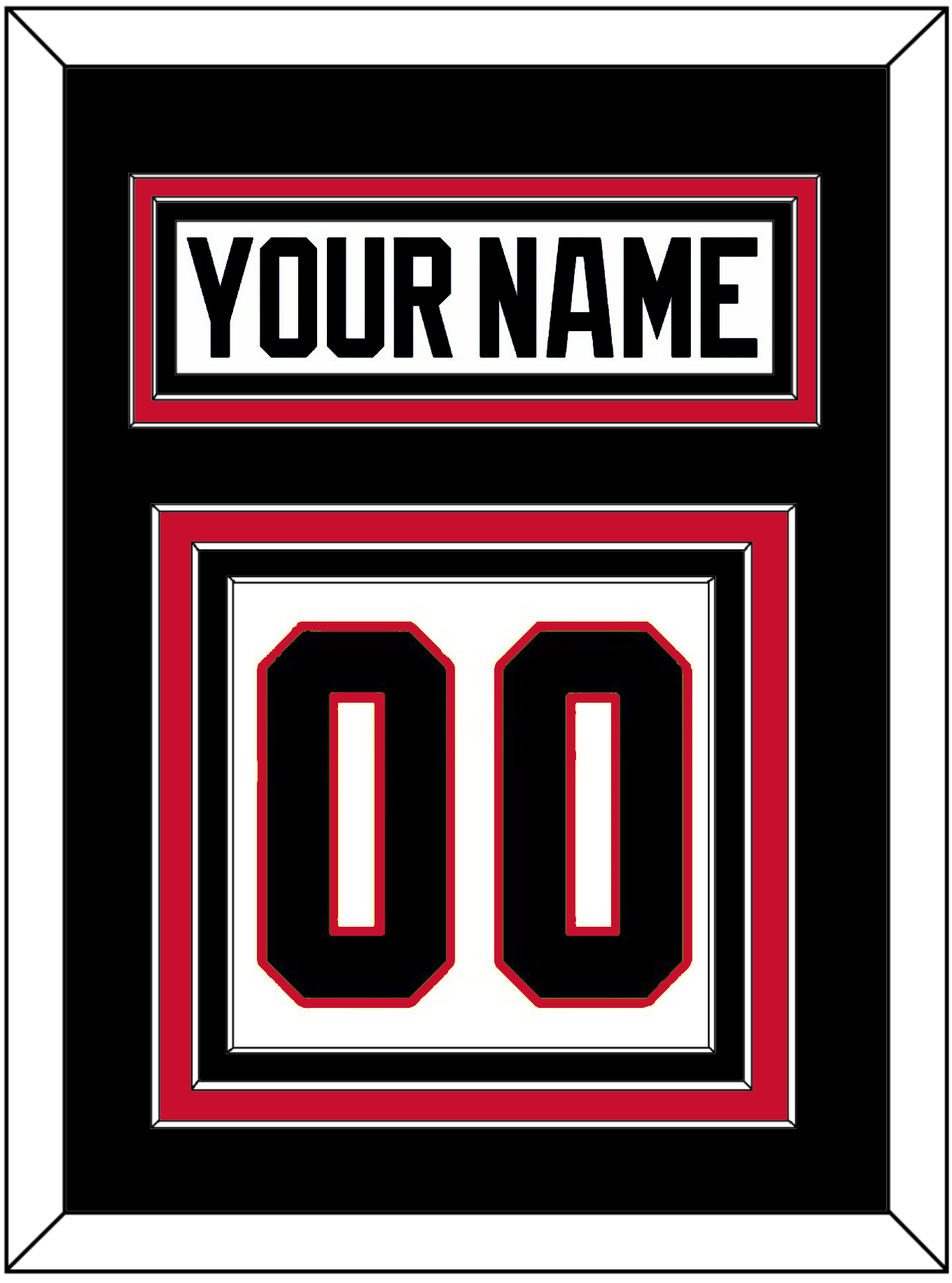 Chicago Nameplate & Number (Back) - Home White (1996-1999) - Premier Tier 3