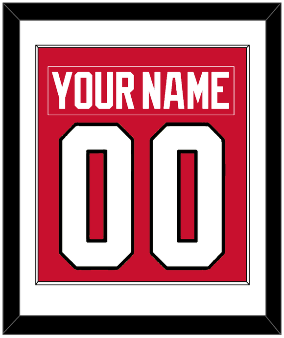Chicago Nameplate & Number (Back) Combined - Home Red - Single Mat 1