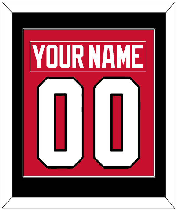 Chicago Nameplate & Number (Back) Combined - Home Red - Single Mat 2