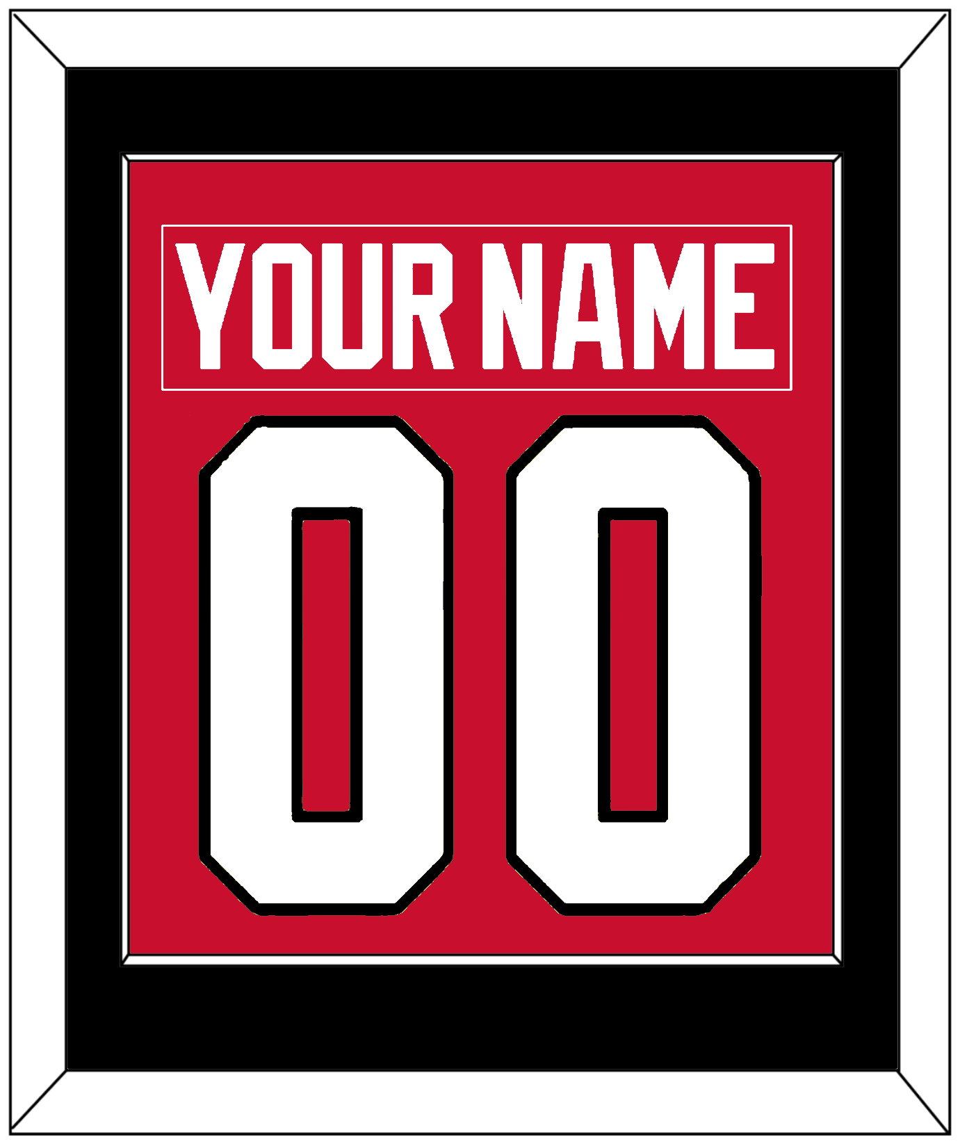 Chicago Nameplate & Number (Back) Combined - Home Red (2007-2017) - Essential Tier 2
